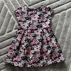 Janie and Jack Pink and Black Pleated A-Line Sundress